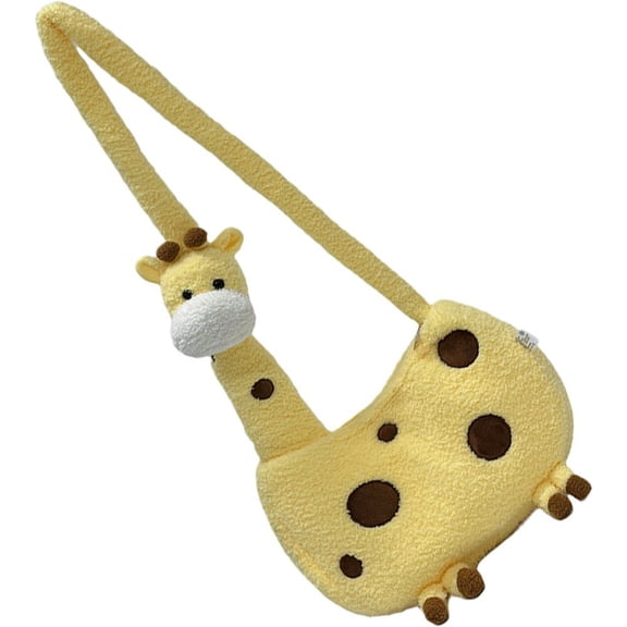 vlrwzc Cute Giraffe Crossbody Bag Plush Phone Bag Cartoon Animal Backpack Mini Mori Shoulder Bag Giraffe Purse for Women