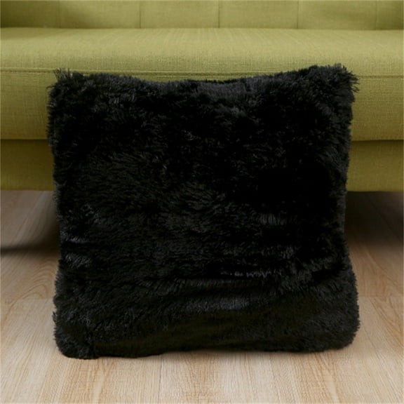 Vikakiooze 2023 ,Short Plush Pillow Cover Sofa Cushion Solid Color Home Pillow Cover Bedside Backrest