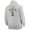 thumbnail image 4 of Men's Mitchell & Ness Baron Davis Heathered Gray Golden State Warriors Big & Tall Name & Number Pullover Hoodie, 4 of 4