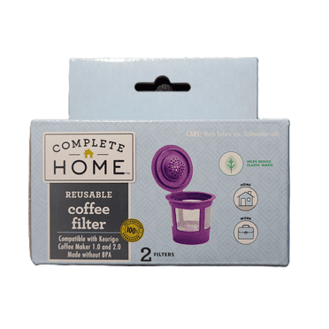 Complete Home Reusable Coffee Filter - Pack of 2- Keurig Coffee Maker 1.0 & 2.0