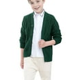 thumbnail image 2 of Hbdhejl Sweater For Boys Kids Cardigan Sweater Button Down Cable Knit V Neck Long Sleeve Outwear Green 3-4 Years, 2 of 5