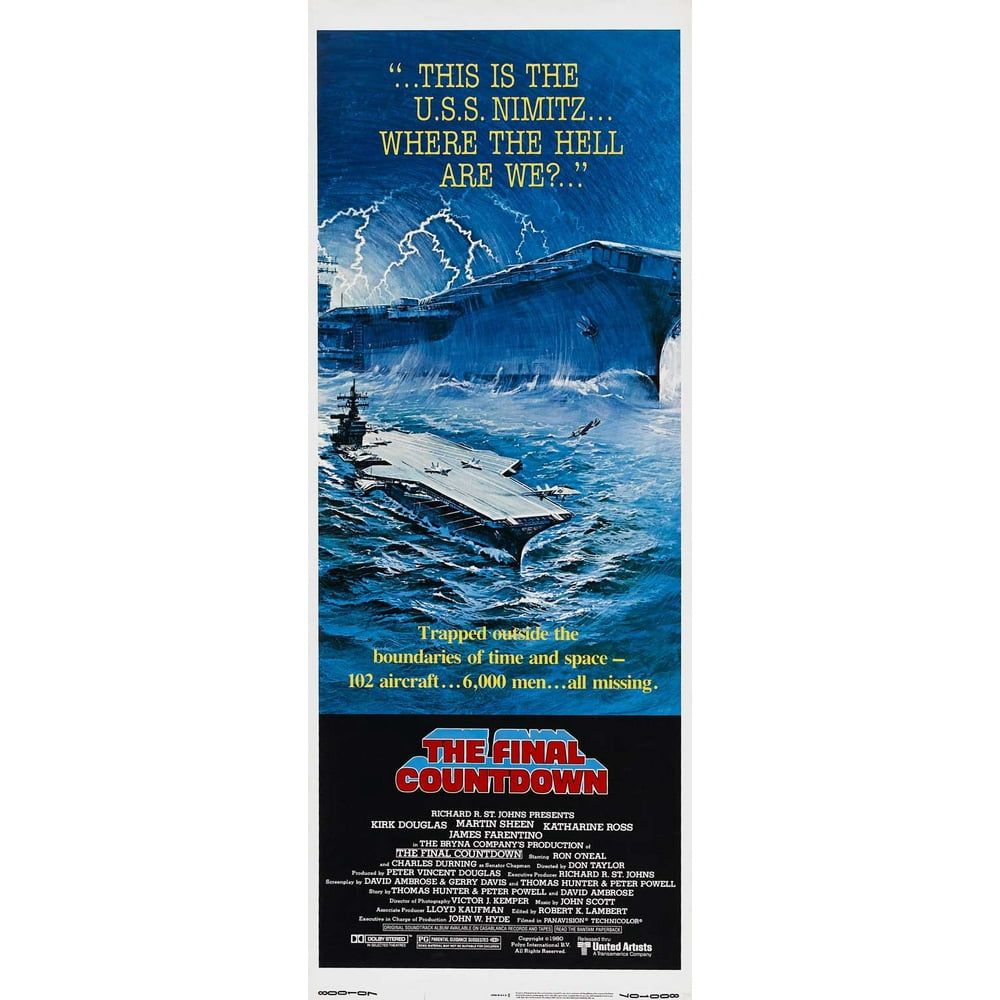 The Final Countdown - movie POSTER (Insert Style A) (14" x 36") (1980