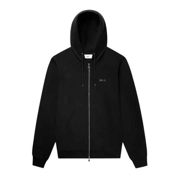 Sudadera Hoodie BALR Q-Series Zip Through Jet Black