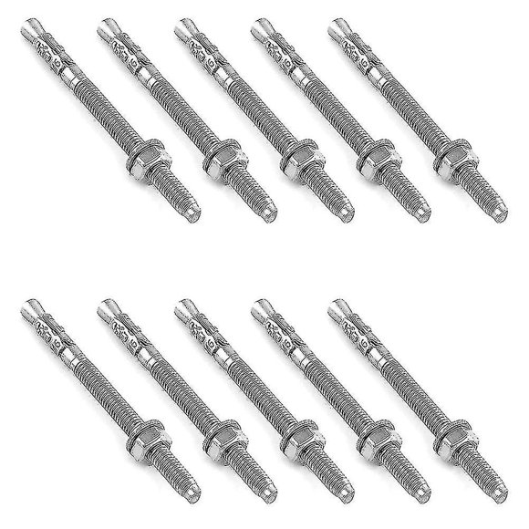 Wedge Anchor, Stainless Steel,1/4 Inch X 3-1/8 Inch, 10 Pcs--