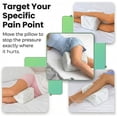 thumbnail image 3 of Sacred Thread Memory Foam Knee Pillow for Side Sleepers, Leg Pillow for Side Sleeping with Rayon Derived from Bamboo Cover, Knee Cushions for Sleeping (Bone) (White), 3 of 8