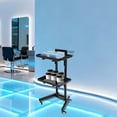 thumbnail image 3 of 2-Tier Salon Trolley, Salon Rolling Cart W/Hairdryer Holder, Trays, and Wheels, 3 of 13