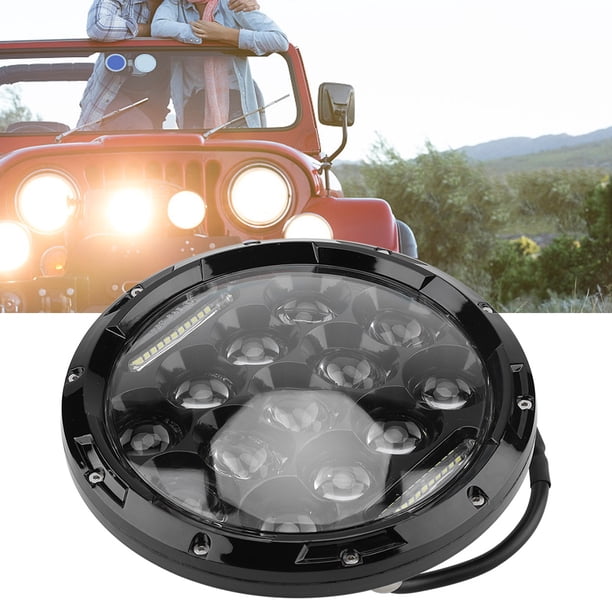 Faro LED 2 faros delanteros LED de 7 pulgadas Jadeshay RM-75W Negro Para Jeep Wrangler
