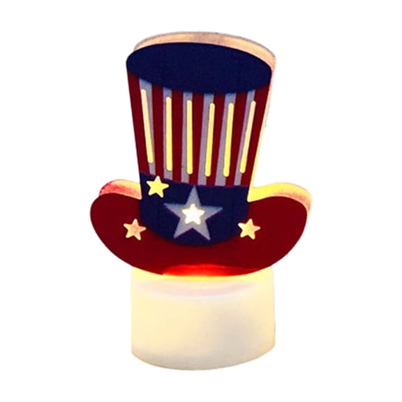 SLYNSHome 250th Anniversary Table Decorations Candle Lights 4th of July Red White Blue Desk Led Candles Independence Day Patriotic Decor