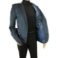 thumbnail image 4 of Men's Velvet Sports Coat Grammy Amy Award By BASSIRI , LEONARDI J1042 Navy Blue, 4 of 8