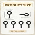 thumbnail image 2 of 1set 400pcs Spray Painted Iron Screw Eye Pin Peg Bails For Half Drilled Beads Cadmium Free & Nickel Free & Lead Free Black 10x5x1mm Hole: 2.5mm Pin: 1.5mm, 2 of 3