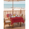 thumbnail image 2 of Outdoor Tablecloth with Umbrella Hole for Patio/Picnic/Party/Camping, Cherry Blossoms Waterproof Table Cloth Rectangle Table Cover Washable, Japanese Spring Floral Leaves Rustic Red (54"x 80"), 2 of 8