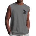 thumbnail image 3 of Longantii Sleeveless Shirts for Men Muscle Summer Men Tank Tops Tropical Graphic Cut Off Shirts for Men Casual Workout Vacation T-Shirts, 3 of 6