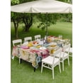 thumbnail image 4 of Outdoor Tablecloths with Umbrella Hole & Zipper, Spring Floral 54x80 Inch Tablecloth Rectangle, Farmhouse Elegant Flowers Vintage Art Waterproof Table Cloth, Patio/Pool/Picnic Table Covers, 4 of 8