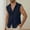Navy, variant on Mqqzkk Men's Cotton Linen Sleeveless Shirts Button -Down Beach Tank Top Classic Laple Collar Solid Color Shirt Vests with Pocket