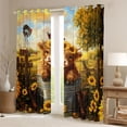 thumbnail image 2 of Homewish Animal Highland Cow Black Out Curtains for Boys Girls,Chic Floral Sunflowers Curtains Pack of 2 (42x63 Each),Vintage Farmhouse Cattle Bedroom Curtains,Breathable Home Decor, 2 of 6