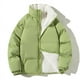 thumbnail image 1 of Chaqueta acolchada de invierno para hombre, unisex, lisa, cálida, con cuello alto, acolchada y gruesa, con cremallera, para exteriores, larga, 1 of 5