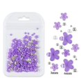 thumbnail image 1 of Bolsa de joyería con flores de cinco pétalos para decoración de uñas Joyería de flores acrílicas blancas y rosas con cuentas de oro y plata Flor de resina, 1 of 6
