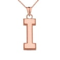 thumbnail image 1 of PERSONALIZED ROSE GOLD MILGRAIN INITIAL PENDANT NECKLACE :  14K  Pendant with 22" chain, 1 of 1