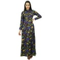 thumbnail image 5 of Bimba Womens Muslim Printed Jilbab Dress Designer Abaya With Pockets & Hijab, 5 of 6