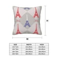 4 Pack Throw Pillow Covers Eiffel Tower red blue Breathable Pillow