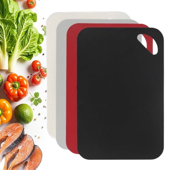 Bxaolu 4 Pieces Cutting Boards, BPA Free Plastic Cutting Boards for Kitchen, Non Slip Cutting Mat for Meat and Vegetables(4 Color, 7.5"x11.5")