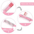 thumbnail image 3 of 3 Pieces Razor Comb with 10 Pieces Razors, Hair Cutter Comb Cutting Scissors, Double Edge Razor, Hair Thinning Comb Slim Haircuts Cutting Tool (White, Pink, Blue, Double Sided), 3 of 5