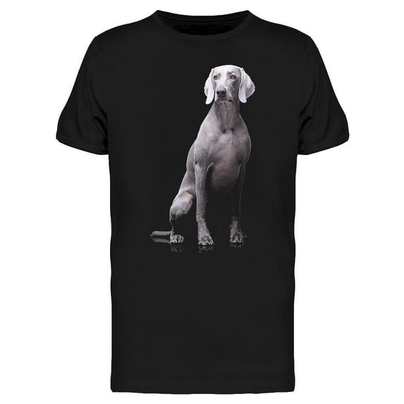 A Sitting Weimaraner T-Shirt Men -Image by Shutterstock, Male XX-Large