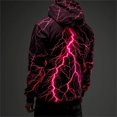 thumbnail image 3 of Sudadera vintage para hombre con estampado gráfico de rayos en 3D, sudaderas casuales, ropa para mujer de primavera y otoño, jerséis de gran tamaño Harajuku, 3 of 4
