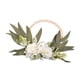 thumbnail image 5 of Corona floral de cuentas de madera para puerta de entrada, aros florales, decoración del hogar, pared bohemia Blanco, 5 of 9