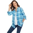 thumbnail image 6 of Woman Within Women's Plus Size Classic Flannel Shirt Shirt, 6 of 6
