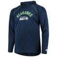 thumbnail image 2 of Men's Starter Navy Seattle Seahawks Raglan Long Sleeve Hoodie T-Shirt, 2 of 3