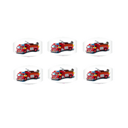 Fire Truck 12 - 2 inch Cupcake Edible Frosting Photos
