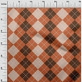 thumbnail image 2 of oneOone Cotton Silk Orange Fabric Argyle Check Sewing Material Print Fabric By The Yard 42 Inches Wide, 2 of 4