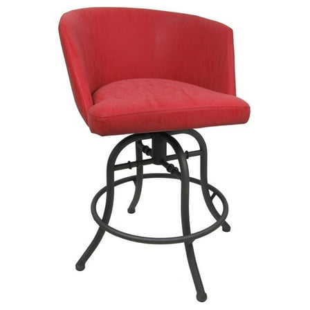 Swivel Tilt Counter Metal Bar Stool 26" Joey - Ruby - Grey