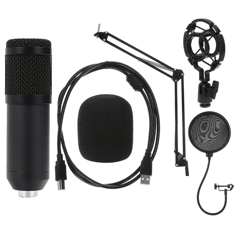 Caattiilaa USB Microphone - Professional Recording Microphone,  192KHZ/24Bit, Pop Filter, Boom Arm Set, Easy Installation, Compatible with  PC, Laptop