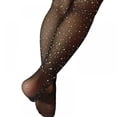 thumbnail image 4 of 4 Pair Girls Glitter Fishnet Tight Stocking Kids Rhinestone Mesh Pantyhose Legging Sock, 4 of 7