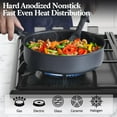 thumbnail image 4 of Cook N Home Professional Hard Anodized Nonstick 3 Quart 9.5 inch Saute Pan With Lid， Stay-Cool Handles , Black, 4 of 10