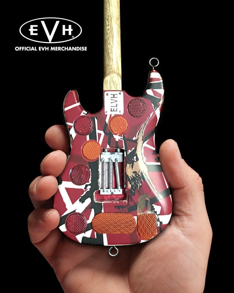 EVH - Eddie Van Halen - Frankenstein Red & White Mini Guitar Replica Collectible