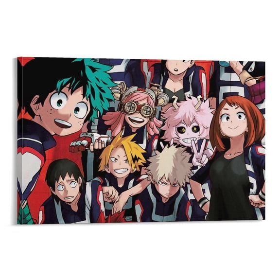 My Hero Academia Anime Poster (62) Artworks Canvas Poster Room Aesthetic Wall Art Prints Home Modern Decor Gifts 24x36inch(60x90cm)