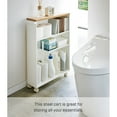 thumbnail image 4 of Yamazaki Home Rolling Storage Cart, Steel White, 4 of 6