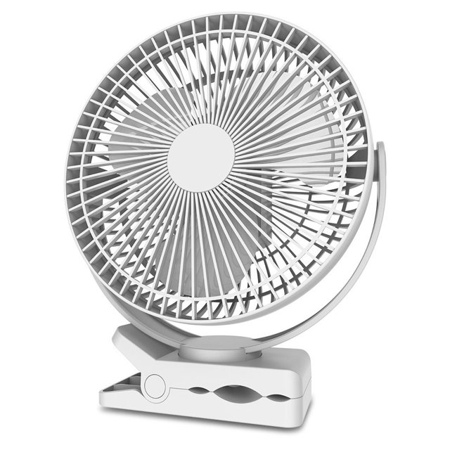 Toystoory Ventilador eléctrico de de habitación con carga USB, de 10000 mAh, ventiladores de techo para viajes al aire libre, Electrodomésticos Blanco