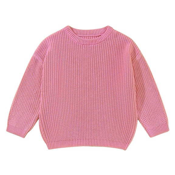 Usaibhir Toddler Baby Girl Boy Knit Sweater Round Neck Long Sleeve Pullover Sweatshirt Fall Winter Clothes 9M-4T