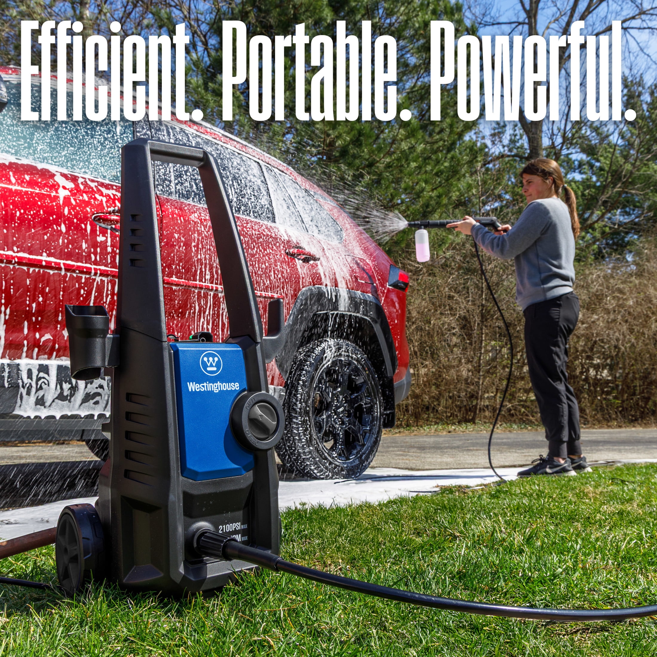 Westinghouse ePX3050 Electric Pressure Washer, 2100 Max PSI 1.76 Max GPM with Foam Cannon and Turbo Nozzle, for Cars/Fences/Driveways/Home/Patios