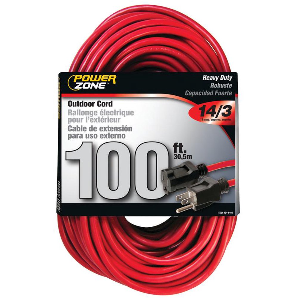 Powerzone ORK506735 SJTW Heavy Duty Extension Cord, 14/3, 100 ft