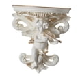thumbnail image 3 of Estante flotante decorativo de resina, estatua, figura de ángel para dormitorio, escultura de pared, organizador para guardería, baño, libros, oficina Crema con Violín, 3 of 8