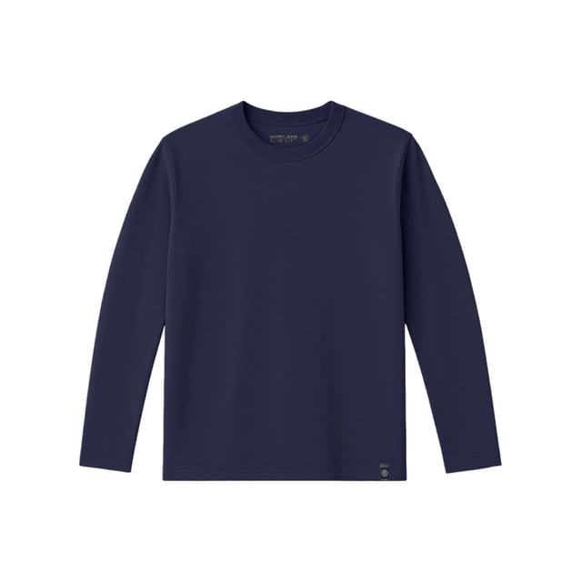 Playera Quarry para Hombre Básica Manga Larga Azul Talla CH