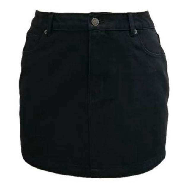 Falda George para Mujer Corta de Mezclilla con Bolsas Funcionales Negro Talla G
