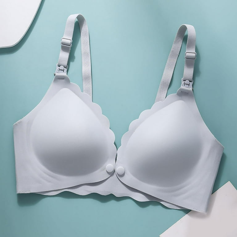 nursing bra for backless dress Women's Wireless Nursing Bra Double Opening Thin And Comfortable Lift And  Support Back Closure Sports Bras for Women Bras to Wear with A Backless