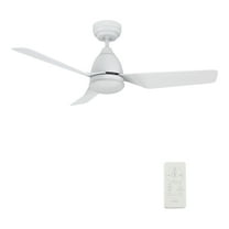 44" 3 Blade Indoor Wifi Ceiling Fan with LED Light and Remote Control, White
