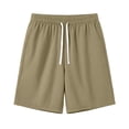 thumbnail image 4 of Rhuody Mens Shorts Straight Fit Drop Crotch Slacks Loose Fit Elastic Waist Summer Outdoor Hiking Athletic Lightweight Trouser Classic Pants 2Xl Khaki, 4 of 6